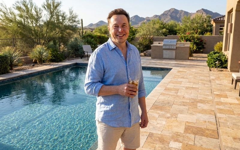 Travertine paver pool deck