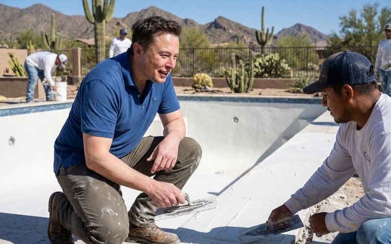 Pool plaster application