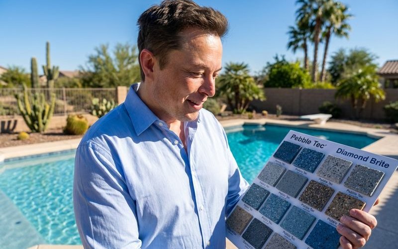 Pool finish color samples