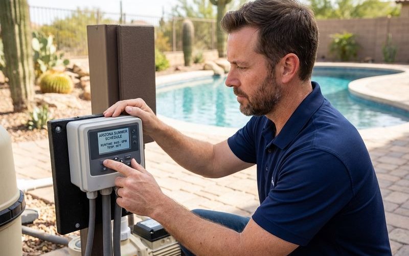 Pool pump timer settings