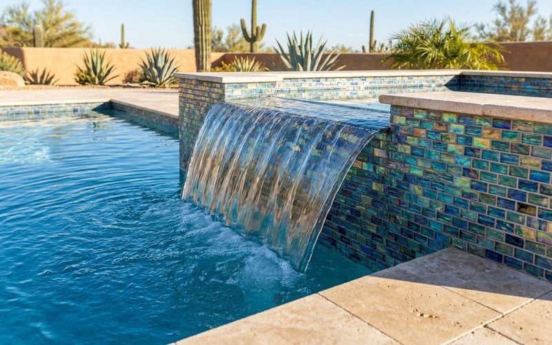 Spa spillway to pool