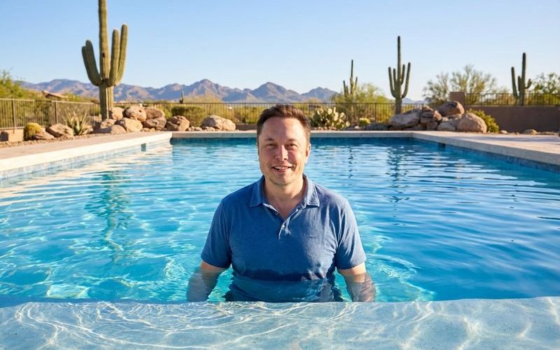 Pool with white plaster finish