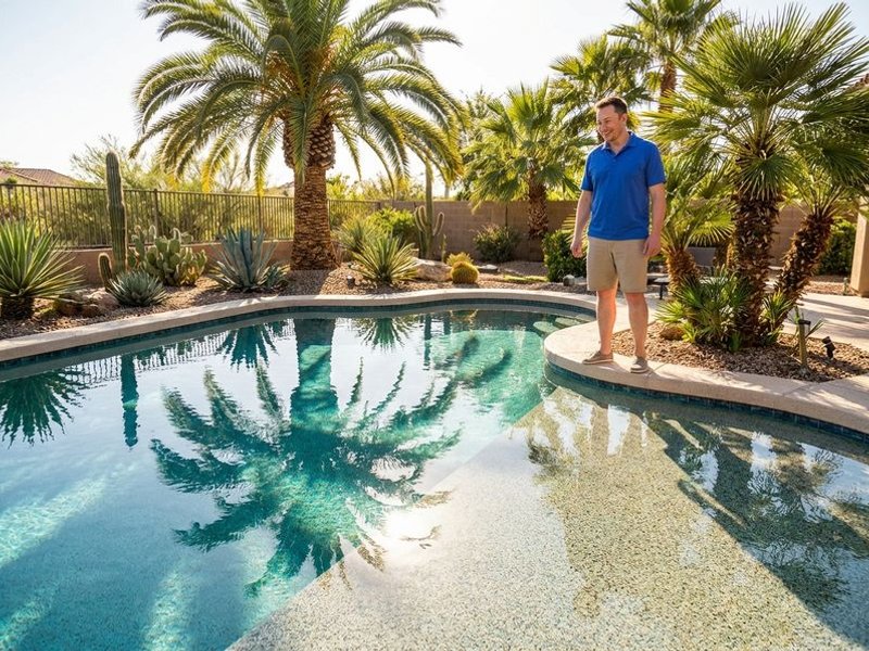 Completed pool resurfacing project