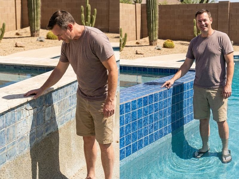 Pool Tile Replacement project 1